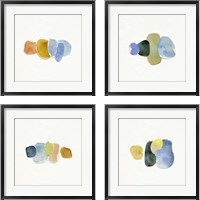 Framed 'Doucet Collage 4 Piece Framed Art Print Set' border=