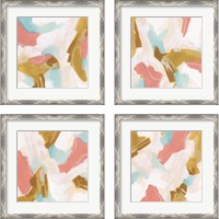 Framed 'Flight Path 4 Piece Framed Art Print Set' border=