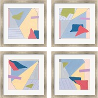 Framed 'Radiant Light 4 Piece Framed Art Print Set' border=