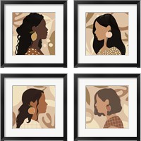 Framed 'Fruit Earring 4 Piece Framed Art Print Set' border=