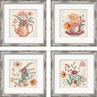 Framed 'Cottage Botanical 4 Piece Framed Art Print Set' border=