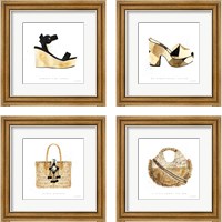 Framed 'Beach Glam 4 Piece Framed Art Print Set' border=