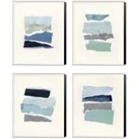 Framed 'Seaside Color Study 4 Piece Canvas Print Set' border=