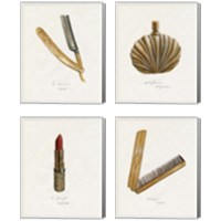 Framed 'Gilded Toiletries 4 Piece Canvas Print Set' border=