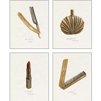 Framed 'Gilded Toiletries 4 Piece Art Print Set' border=