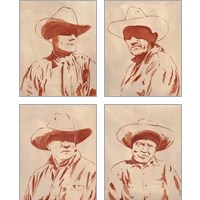 Framed 'Man of the West 4 Piece Art Print Set' border=