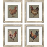 Framed 'Egg Hen 4 Piece Framed Art Print Set' border=