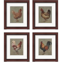 Framed 'Egg Hen 4 Piece Framed Art Print Set' border=