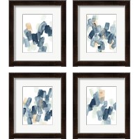 Framed 'Indigo Facets 4 Piece Framed Art Print Set' border=