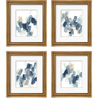 Framed 'Indigo Facets 4 Piece Framed Art Print Set' border=