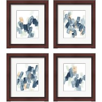 Framed 'Indigo Facets 4 Piece Framed Art Print Set' border=