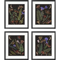 Framed 'Dark Forest 4 Piece Framed Art Print Set' border=