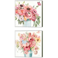 Framed 'Boho Bouquet 2 Piece Canvas Print Set' border=