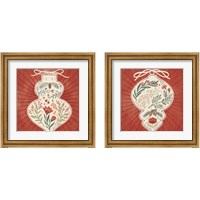 Framed 'Winter Blooms 2 Piece Framed Art Print Set' border=