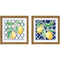 Framed 'Everyday Chinoiserie Lemons 2 Piece Framed Art Print Set' border=