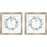 Framed 'Love & Grace 2 Piece Framed Art Print Set' border=