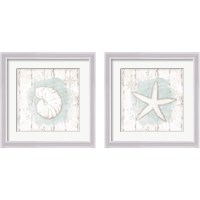 Framed 'Calming Coastal 2 Piece Framed Art Print Set' border=