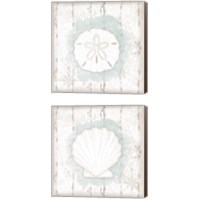 Framed 'Calming Coastal 2 Piece Canvas Print Set' border=