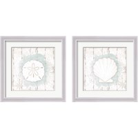 Framed 'Calming Coastal 2 Piece Framed Art Print Set' border=