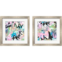 Framed 'Abstract Polka Dot 2 Piece Framed Art Print Set' border=