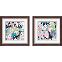 Framed 'Abstract Polka Dot 2 Piece Framed Art Print Set' border=