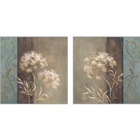 Framed 'Delicate Beauty in Blue 2 Piece Art Print Set' border=