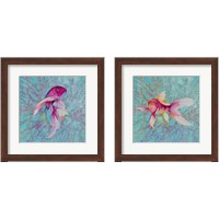 Framed 'Fish On Coral 2 Piece Framed Art Print Set' border=