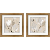 Framed 'Neutral Tulips 2 Piece Framed Art Print Set' border=