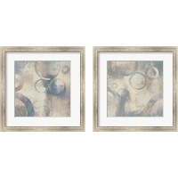 Framed 'Muted Cobalt 2 Piece Framed Art Print Set' border=