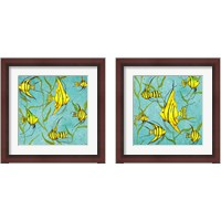 Framed 'School Of Fish 2 Piece Framed Art Print Set' border=