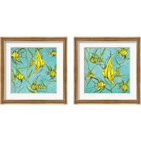 Framed 'School Of Fish 2 Piece Framed Art Print Set' border=