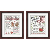 Framed 'Christmas Treats 2 Piece Framed Art Print Set' border=