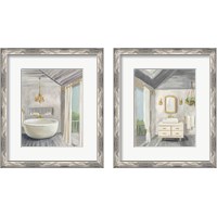 Framed 'Attic Bathroom 2 Piece Framed Art Print Set' border=