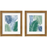 Framed 'Baru Palm Collage 2 Piece Framed Art Print Set' border=