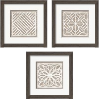 Framed 'Geo Greige Deco 3 Piece Framed Art Print Set' border=