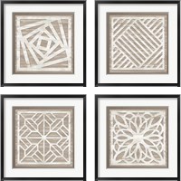 Framed 'Geo Greige Deco 4 Piece Framed Art Print Set' border=