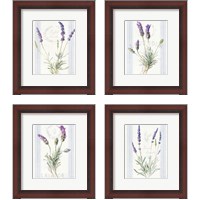 Framed 'Floursack Lavender 4 Piece Framed Art Print Set' border=
