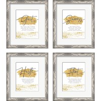 Framed 'Word Definitions 4 Piece Framed Art Print Set' border=