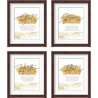 Framed 'Word Definitions 4 Piece Framed Art Print Set' border=