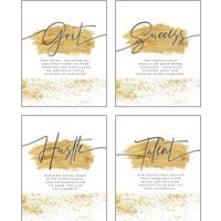 Framed 'Word Definitions 4 Piece Art Print Set' border=