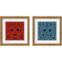 Framed 'Calaveras  2 Piece Framed Art Print Set' border=