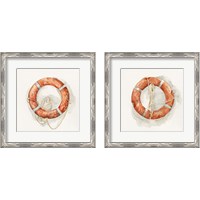 Framed 'Nautical Safety 2 Piece Framed Art Print Set' border=