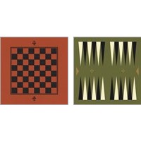 Framed 'Game Boards 2 Piece Art Print Set' border=