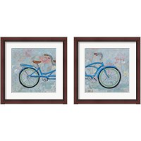 Framed 'Bicycle Collage 2 Piece Framed Art Print Set' border=