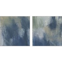 Framed 'Azure Blend  2 Piece Art Print Set' border=