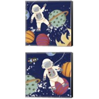 Framed 'Future Space Explorer  2 Piece Canvas Print Set' border=