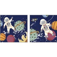 Framed 'Future Space Explorer  2 Piece Art Print Set' border=