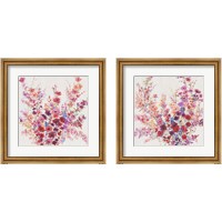 Framed 'Flowers on a Vine 2 Piece Framed Art Print Set' border=