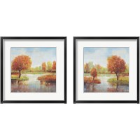 Framed 'Lake Reflections 2 Piece Framed Art Print Set' border=