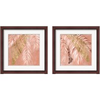 Framed 'Golden Palms 2 Piece Framed Art Print Set' border=